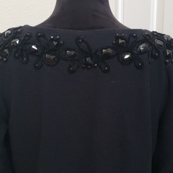 St John Couture Knit Sweater Beaded Jeweled M - Picture 5 of 10